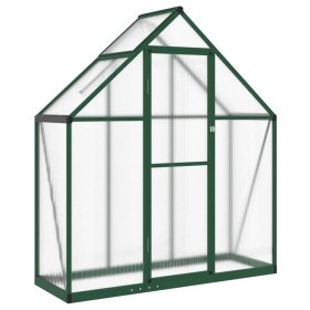 vidaXL Gewächshaus mit Fundamentrahmen Grün 169x58x195 cm Aluminimum