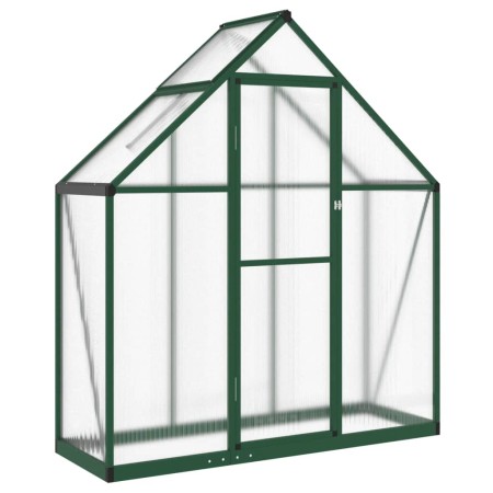 vidaXL Gewächshaus mit Fundamentrahmen Grün 169x58x195 cm Aluminimum