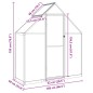 vidaXL Gewächshaus mit Fundamentrahmen Grün 169x58x195 cm Aluminimum vidaXL Gewächshaus mit Fundamentrahmen Grün 169x58x195 cm Aluminimum