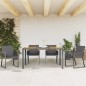 vidaXL Gartenstühle mit Kissen 4 Stk. Schwarz Poly Rattan vidaXL Gartenstühle mit Kissen 4 Stk. Schwarz Poly Rattan