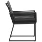 vidaXL Gartenstühle mit Kissen 4 Stk. Schwarz Poly Rattan vidaXL Gartenstühle mit Kissen 4 Stk. Schwarz Poly Rattan
