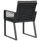 vidaXL Gartenstühle mit Kissen 4 Stk. Schwarz Poly Rattan vidaXL Gartenstühle mit Kissen 4 Stk. Schwarz Poly Rattan