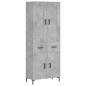 Highboard Betongrau 69,5x34x180 cm Holzwerkstoff Highboard Betongrau 69,5x34x180 cm Holzwerkstoff