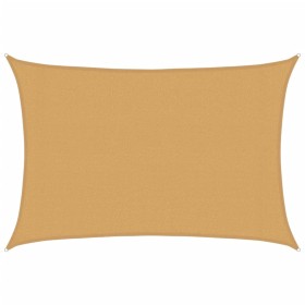vidaXL Sonnensegel 160 g/m² Rechteckig Sandfarben 3x4 m HDPE