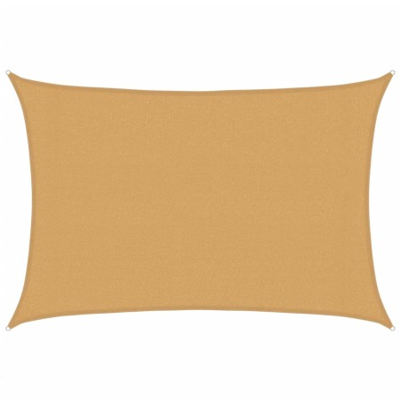 vidaXL Sonnensegel 160 g/m² Rechteckig Sandfarben 3x4 m HDPE