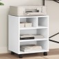 vidaXL Druckerständer mit Rollen Weiß 41x32x48 cm vidaXL Druckerständer mit Rollen Weiß 41x32x48 cm