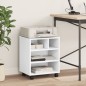 vidaXL Druckerständer mit Rollen Weiß 41x32x48 cm vidaXL Druckerständer mit Rollen Weiß 41x32x48 cm
