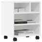 vidaXL Druckerständer mit Rollen Weiß 41x32x48 cm vidaXL Druckerständer mit Rollen Weiß 41x32x48 cm