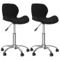 Esszimmerstühle 2 Stk. Drehbar Schwarz Samt Esszimmerstühle 2 Stk. Drehbar Schwarz Samt
