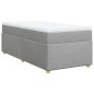 vidaXL Boxspringbett mit Matratze Hellgrau 90x200 cm Stoff vidaXL Boxspringbett mit Matratze Hellgrau 90x200 cm Stoff