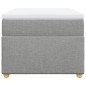 vidaXL Boxspringbett mit Matratze Hellgrau 90x200 cm Stoff vidaXL Boxspringbett mit Matratze Hellgrau 90x200 cm Stoff
