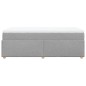 vidaXL Boxspringbett mit Matratze Hellgrau 90x200 cm Stoff vidaXL Boxspringbett mit Matratze Hellgrau 90x200 cm Stoff
