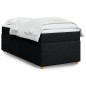 vidaXL Boxspringbett mit Matratze Schwarz 90x200 cm Stoff vidaXL Boxspringbett mit Matratze Schwarz 90x200 cm Stoff
