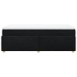 vidaXL Boxspringbett mit Matratze Schwarz 90x200 cm Stoff vidaXL Boxspringbett mit Matratze Schwarz 90x200 cm Stoff