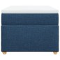 vidaXL Boxspringbett mit Matratze Blau 90x200 cm Stoff vidaXL Boxspringbett mit Matratze Blau 90x200 cm Stoff
