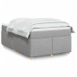 vidaXL Boxspringbett mit Matratze Hellgrau 120x200 cm Stoff vidaXL Boxspringbett mit Matratze Hellgrau 120x200 cm Stoff