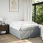 vidaXL Boxspringbett mit Matratze Hellgrau 120x200 cm Stoff vidaXL Boxspringbett mit Matratze Hellgrau 120x200 cm Stoff