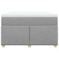 vidaXL Boxspringbett mit Matratze Hellgrau 120x200 cm Stoff vidaXL Boxspringbett mit Matratze Hellgrau 120x200 cm Stoff