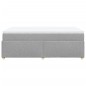 vidaXL Boxspringbett mit Matratze Hellgrau 120x200 cm Stoff vidaXL Boxspringbett mit Matratze Hellgrau 120x200 cm Stoff