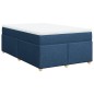 vidaXL Boxspringbett mit Matratze Blau 120x200 cm Stoff vidaXL Boxspringbett mit Matratze Blau 120x200 cm Stoff