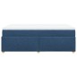 vidaXL Boxspringbett mit Matratze Blau 120x200 cm Stoff vidaXL Boxspringbett mit Matratze Blau 120x200 cm Stoff