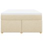 vidaXL Boxspringbett mit Matratze Creme 140x200 cm Stoff vidaXL Boxspringbett mit Matratze Creme 140x200 cm Stoff