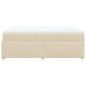 vidaXL Boxspringbett mit Matratze Creme 140x200 cm Stoff vidaXL Boxspringbett mit Matratze Creme 140x200 cm Stoff