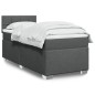 vidaXL Boxspringbett mit Matratze Dunkelgrau 90x200 cm Stoff vidaXL Boxspringbett mit Matratze Dunkelgrau 90x200 cm Stoff