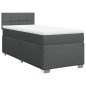 vidaXL Boxspringbett mit Matratze Dunkelgrau 90x200 cm Stoff vidaXL Boxspringbett mit Matratze Dunkelgrau 90x200 cm Stoff