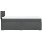 vidaXL Boxspringbett mit Matratze Dunkelgrau 90x200 cm Stoff vidaXL Boxspringbett mit Matratze Dunkelgrau 90x200 cm Stoff