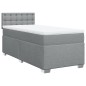 vidaXL Boxspringbett mit Matratze Hellgrau 90x200 cm Stoff vidaXL Boxspringbett mit Matratze Hellgrau 90x200 cm Stoff