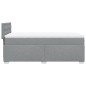 vidaXL Boxspringbett mit Matratze Hellgrau 90x200 cm Stoff vidaXL Boxspringbett mit Matratze Hellgrau 90x200 cm Stoff