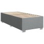 vidaXL Boxspringbett mit Matratze Hellgrau 90x200 cm Stoff vidaXL Boxspringbett mit Matratze Hellgrau 90x200 cm Stoff