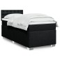 vidaXL Boxspringbett mit Matratze Schwarz 90x200 cm Stoff vidaXL Boxspringbett mit Matratze Schwarz 90x200 cm Stoff