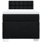 vidaXL Boxspringbett mit Matratze Schwarz 90x200 cm Stoff vidaXL Boxspringbett mit Matratze Schwarz 90x200 cm Stoff