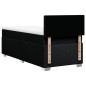 vidaXL Boxspringbett mit Matratze Schwarz 90x200 cm Stoff vidaXL Boxspringbett mit Matratze Schwarz 90x200 cm Stoff