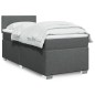 vidaXL Boxspringbett mit Matratze Dunkelgrau 100x200 cm Stoff vidaXL Boxspringbett mit Matratze Dunkelgrau 100x200 cm Stoff