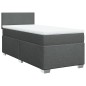 vidaXL Boxspringbett mit Matratze Dunkelgrau 100x200 cm Stoff vidaXL Boxspringbett mit Matratze Dunkelgrau 100x200 cm Stoff