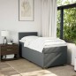 vidaXL Boxspringbett mit Matratze Dunkelgrau 100x200 cm Stoff vidaXL Boxspringbett mit Matratze Dunkelgrau 100x200 cm Stoff
