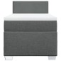 vidaXL Boxspringbett mit Matratze Dunkelgrau 100x200 cm Stoff vidaXL Boxspringbett mit Matratze Dunkelgrau 100x200 cm Stoff