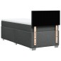 vidaXL Boxspringbett mit Matratze Dunkelgrau 100x200 cm Stoff vidaXL Boxspringbett mit Matratze Dunkelgrau 100x200 cm Stoff