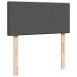 vidaXL Boxspringbett mit Matratze Dunkelgrau 100x200 cm Stoff vidaXL Boxspringbett mit Matratze Dunkelgrau 100x200 cm Stoff