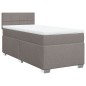 vidaXL Boxspringbett mit Matratze Taupe 100x200 cm Stoff vidaXL Boxspringbett mit Matratze Taupe 100x200 cm Stoff
