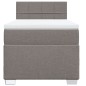 vidaXL Boxspringbett mit Matratze Taupe 100x200 cm Stoff vidaXL Boxspringbett mit Matratze Taupe 100x200 cm Stoff