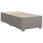 vidaXL Boxspringbett mit Matratze Taupe 100x200 cm Stoff vidaXL Boxspringbett mit Matratze Taupe 100x200 cm Stoff