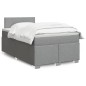 vidaXL Boxspringbett mit Matratze Hellgrau 120x200 cm Stoff vidaXL Boxspringbett mit Matratze Hellgrau 120x200 cm Stoff