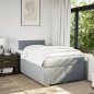 vidaXL Boxspringbett mit Matratze Hellgrau 120x200 cm Stoff vidaXL Boxspringbett mit Matratze Hellgrau 120x200 cm Stoff