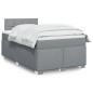 vidaXL Boxspringbett mit Matratze Hellgrau 120x200 cm Stoff vidaXL Boxspringbett mit Matratze Hellgrau 120x200 cm Stoff