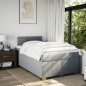 vidaXL Boxspringbett mit Matratze Hellgrau 120x200 cm Stoff vidaXL Boxspringbett mit Matratze Hellgrau 120x200 cm Stoff
