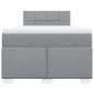 vidaXL Boxspringbett mit Matratze Hellgrau 120x200 cm Stoff vidaXL Boxspringbett mit Matratze Hellgrau 120x200 cm Stoff